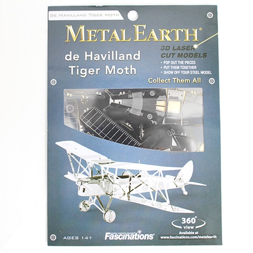 Metal Earth, 3D Model Kits, Metal, Gifts, De Havilland Tiger Moth, 2383